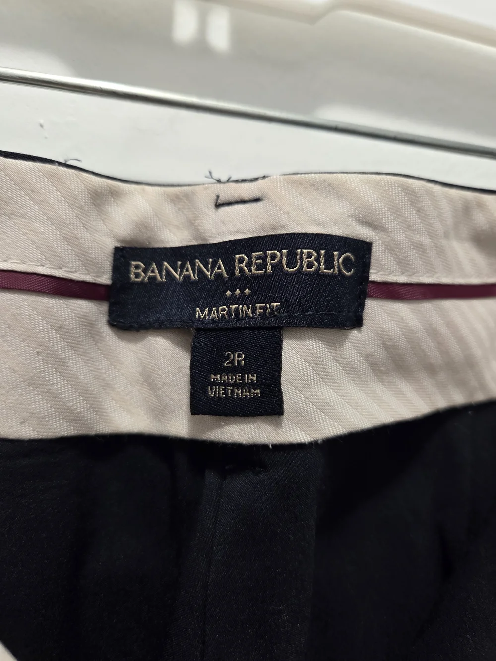 Banana Republic 2R Black Pinstripe Dress Pants